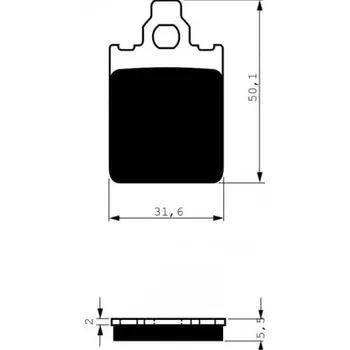 Brzda pro motocykl Zadní brzdové destičky Goldfren Cagiva Prima 50 1993-1995 směs AD