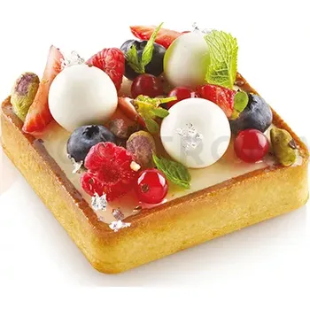 Výroba svíčky Forma na koláče - čtverec, 80x80x20 mm, 6 ks | SILIKOMART, Tarte 4.0