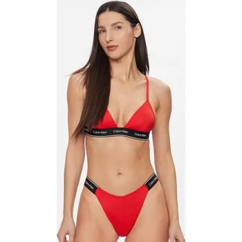 Dámské plavky Dámské plavky Calvin Klein KW0KW02424 + KW0KW02430 M Červená