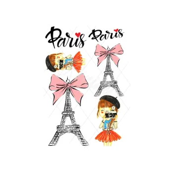 Jedlá dekorace na dort PAŘÍŽ, VARIANTA Jedlý papír 1212