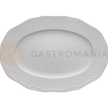 Oválný podnos z bílého porcelánu 28 x 20 cm | LUBIANA, Afrodyta