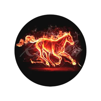 Jedlá dekorace na dort KŮŇ ohnivý, VARIANTA Jedlý papír 500