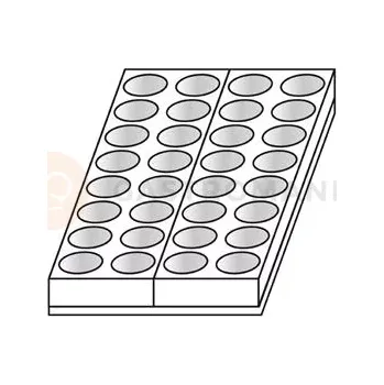 Výrobník cukrové vaty Forma na kulaté minidezerty - 32 ks x 25x25 mm - MIGNONA001 | MARTELLATO, Mignon