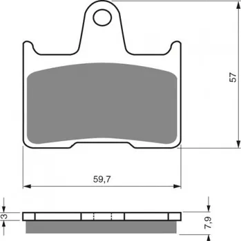 Auto-moto Zadní brzdové destičky Goldfren Kawasaki GTR 1400 2007-2011 směs S3