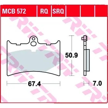 Brzda pro motocykl Přední brzdové destičky TRW / Lucas Benelli 50 Spring 1992 - 1995 směs RQ
