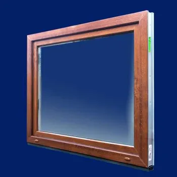 Okno Plastové okno zlatý dub 65x60 cm (650 x 600 mm) - levé, otevíravé + sklopné
