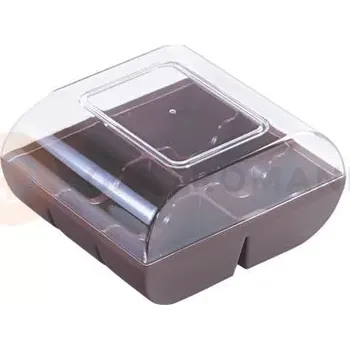 Výroba svíčky Designový obal na 6 ks makronek, hnědá barva, 90 ks | SILIKOMART, Macado 6