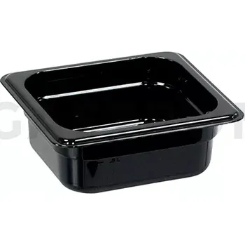 Gastro oděv Nádoba z černého polykarbonátu GN 1/6, 100 mm | STALGAST, Standard