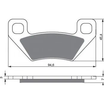 Brzda pro motocykl Zadní brzdové destičky Goldfren Arctic Cat Cat 500 4x4 2005-2006 směs AD