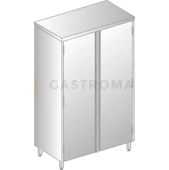 Zahradní skříň Skříň průchozí dvojitá z nerezové oceli s policemi 1000x600x2000 mm | DORA METAL, DM-3334.02
