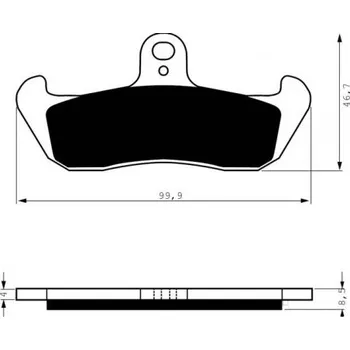 Motodíl Přední brzdové destičky Goldfren Cagiva Supercity 125 1992-1999 směs S3