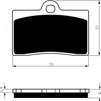 Auto-moto Přední brzdové destičky Goldfren Gas Gas SM 450 2002-2008 směs S33