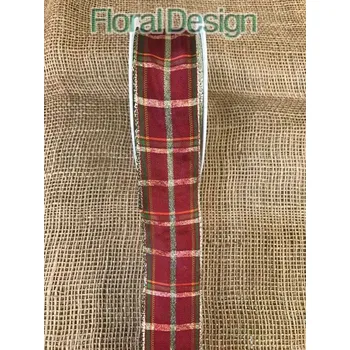 Stuha Stuha kostka s drátkem 40mm y 20m bord´/ green