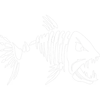 Samolepicí dekorace na vozidlo Kostra Ryby 1 samolepka na auto - fialová tmavá / 10x7 cm