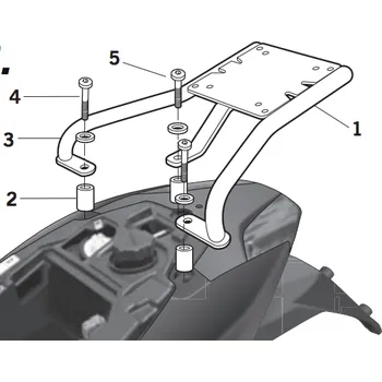 Motodoplněk Aprilia Sportcity 125 One 2009-2016 nosič horního kufru SHAD A0SP19ST (nosič horního kufru SHAD A0SP19ST)