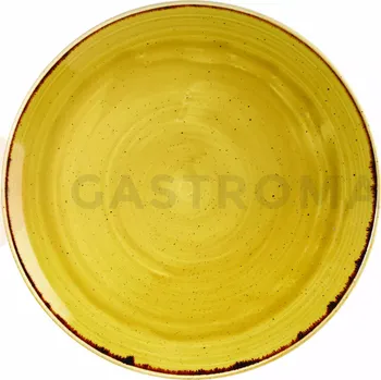 Talíř Mělký talíř hořčicový, ručně zdobený 26 cm | CHURCHILL, Stonecast Mustard Seed Yellow