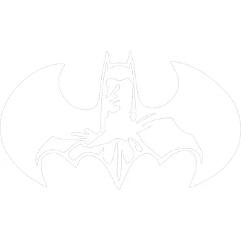 Samolepicí dekorace na vozidlo Bat 1 samolepka na auto - šedá / 10x6 cm