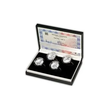 Volný čas Čtyři živly - oheň, voda, země, vzduch 28 mm stříbro Proof - sada II.