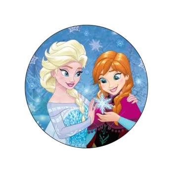 Jedlá dekorace na dort ANNA, ELZA a vločka, VARIANTA Jedlý papír 431