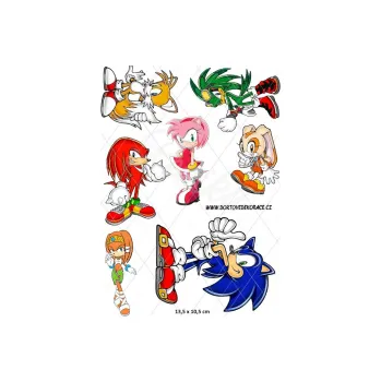 Jedlá dekorace na dort SONIC A4, VARIANTA Jedlý papír 1711