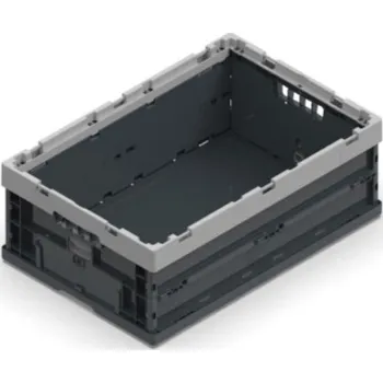 Přepravka na jídlo Skládací přepravka plná 600x400x220 šedá