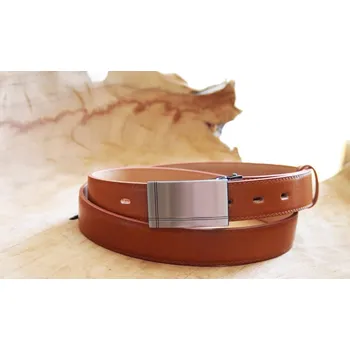 Opasek Kožený pásek společenský Penny Belts 30-020-5PS-42 světle hnědý 100 cm