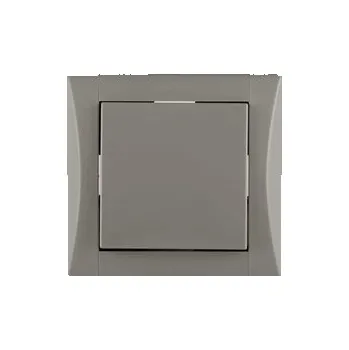 vypínač spínač č.1 ELEGANT - ocel.šedá, komplet