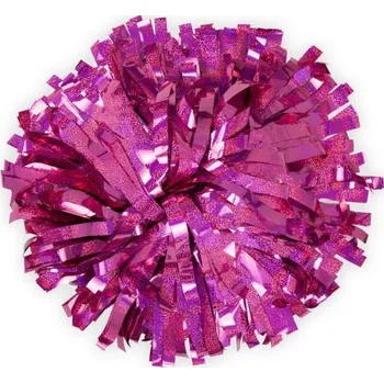 Úložný box Holografický POMPON jednobarevný TMAVĚ RŮŽOVÝ+ vak na pompony ZDARMA ke každému páru / 30 cm