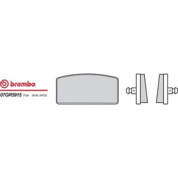 Motodíl Přední brzdové destičky Brembo BMW 900 R 90/6 1973 - 1976 směs 15