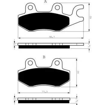 Brzda pro motocykl Zadní brzdové destičky Goldfren Triumph Speed Triple 885 1994-1996 směs K5