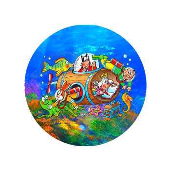 Jedlá dekorace na dort ČTYŘLÍSTEK v moři, VARIANTA Jedlý papír 910