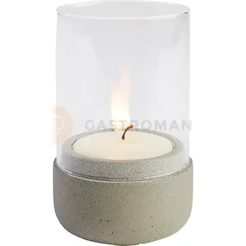 Vánoční svícen Svícen ze skla a betonu, Ø 75 mm | APS, Element