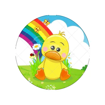 Jedlá dekorace na dort KÁČÁTKO, VARIANTA Jedlý papír 1373