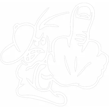 Samolepicí dekorace na vozidlo Fuck off samolepka na auto - žlutá / 10x10 cm