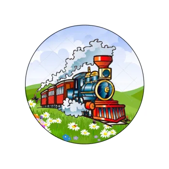 Jedlá dekorace na dort VLÁČEK, VARIANTA Jedlý papír 1103