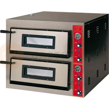 Pec na pizzu Pizza pec dvoukomorová, elektrická, 12x pizza 30 cm, 14,4 kW | GGF, E-Line
