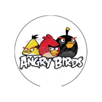 Jedlá dekorace na dort ANGRY BIRDS - bílý, VARIANTA Jedlý papír 173