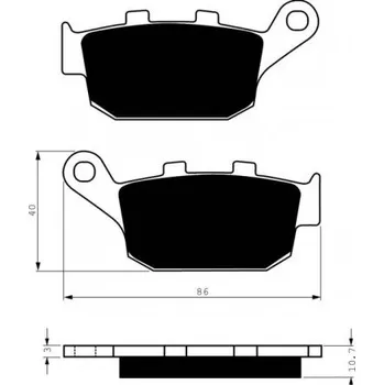 Brzda pro motocykl Zadní brzdové destičky Goldfren Honda NX 650 Dominator 1988-1996 směs AD