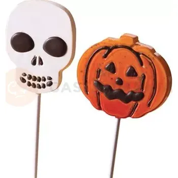 Čokoládová tyčinka Forma na čokoládová lízátka - Dýně +lebka - 20L006 | MARTELLATO, Halloween