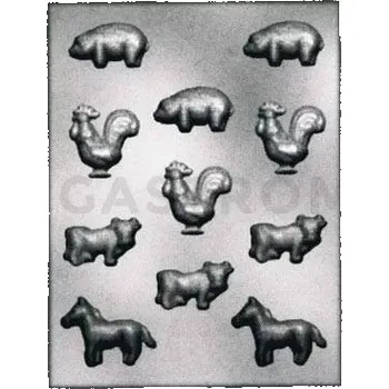 Výrobník cukrové vaty Forma na pralinky a čokoládky - zvířátka, 11x - 9011210 Animali Vari | SILIKOMART, EasyChoc