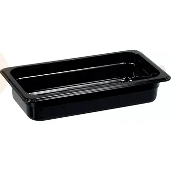 Gastro oděv Nádoba z černého polykarbonátu GN 1/3, 65 mm | STALGAST, Standard