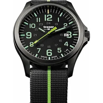 Hodinky Traser P67 Officer Pro Gunmetal Black/Lime na kovovém náramku