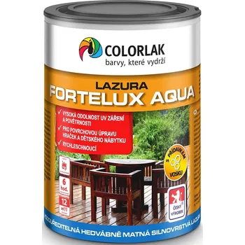 Lak na dřevo Colorlak FORTELUX AQUA V1407 Barva: palisandr C0022, Balení: 0,9 l