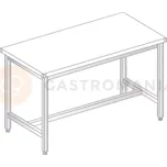 Stůl centrální z nerezové oceli s polyamidovou deskou 1500x700x850 mm | DORA METAL, DM-3160