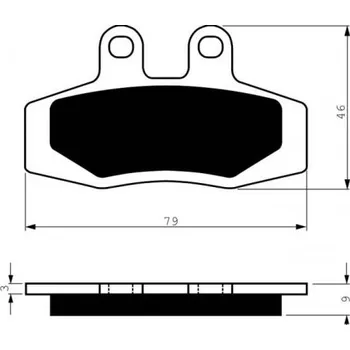 Motodíl Přední brzdové destičky Goldfren KTM EXC 250 1994-1994 směs S3