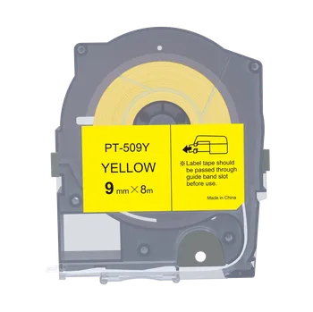 Max LM-509Y, 9mm x 8m, žlutá kompatibilní páska