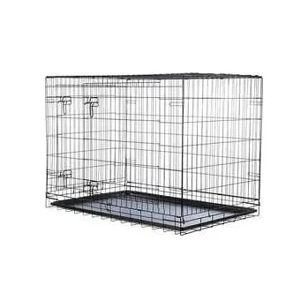 přepravka pro zvíře Interiérová klec, plastové dno/lakovaný kov, černá M: 78 x 62 x 55 cm,rychlé dodání