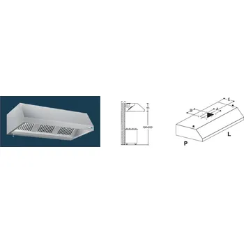 Digestoř Nástěnná digestoř ND-02 linie 1400 mm