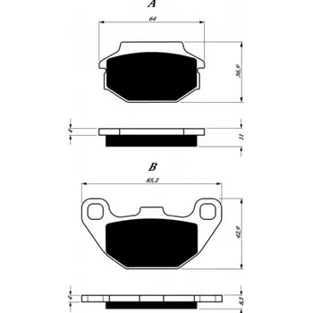 Brzda pro motocykl Přední brzdové destičky Goldfren Kymco Agility 125 City (R16) 2008-2015 směs AD