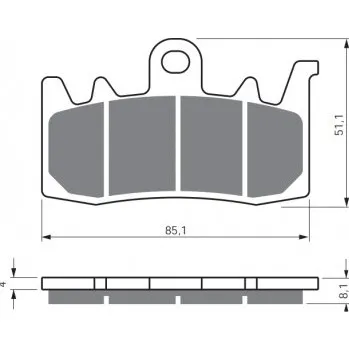 Brzda pro motocykl Přední brzdové destičky Goldfren BMW S 1000 XR 2015-2017 směs S3